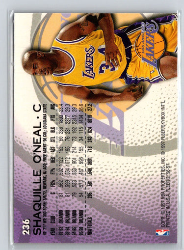 1996-97 Fleer #206 Shaquille O'Neal J01