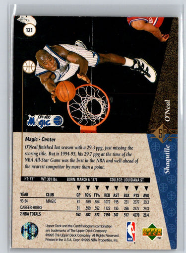 1994-95 SP #121 Shaquille O'Neal J01