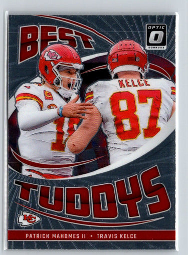 2024 Donruss Optic #16 Patrick Mahomes II / Travis Kelce Best Tuddys J01