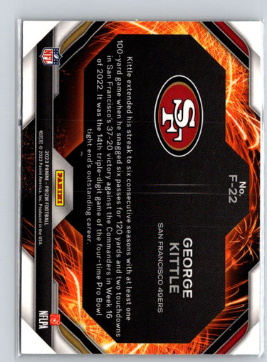 2023 Panini Prizm #F-22 George Kittle Fireworks J01