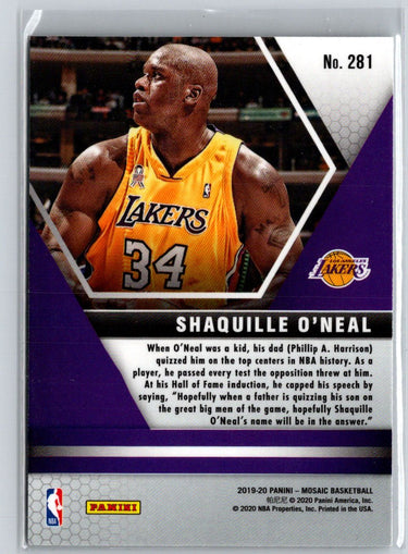 2019-20 Panini Mosaic #281 Shaquille O'Neal J01