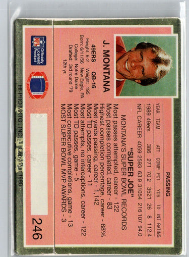1990 Action Packed #246 Joe Montana J03