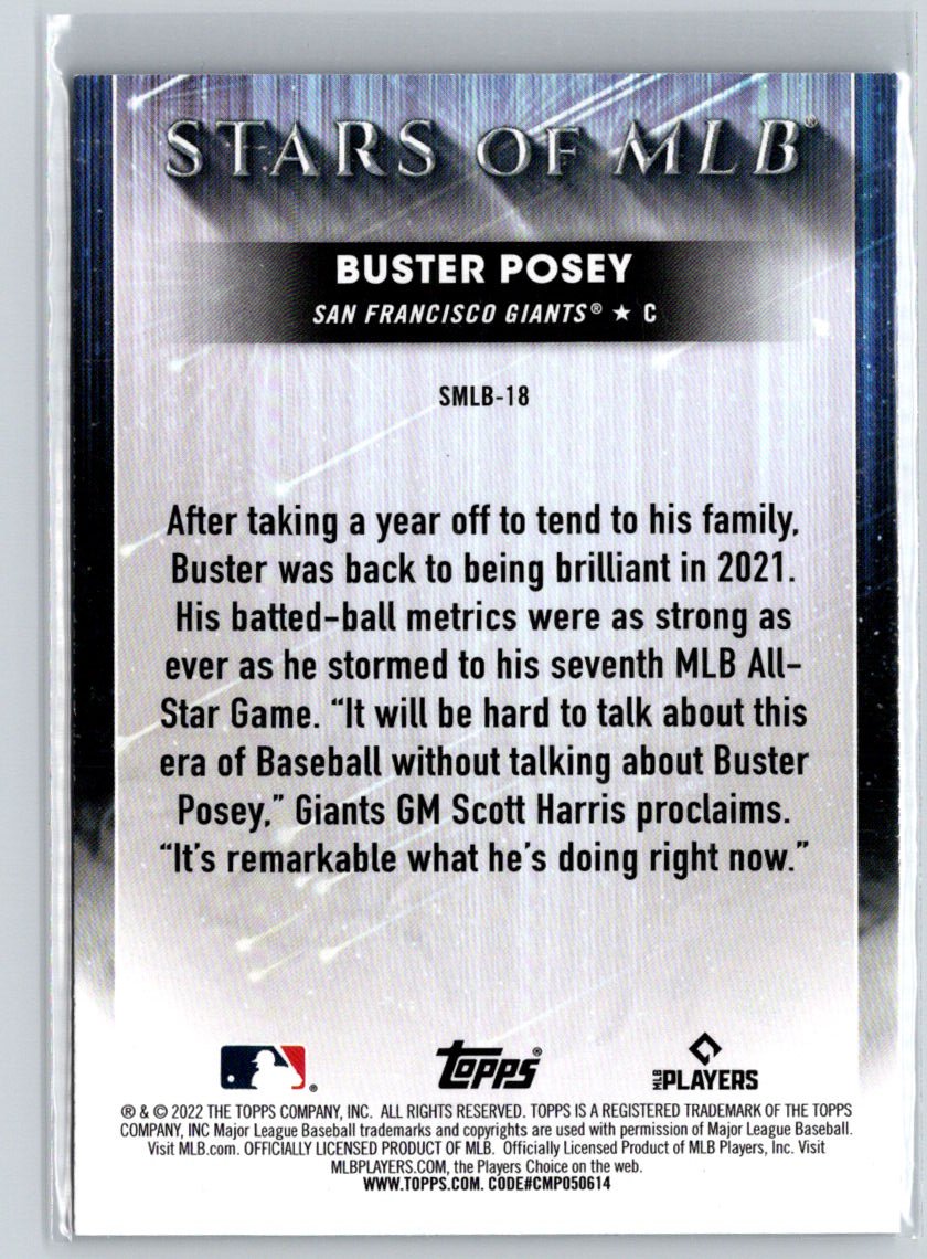 2022 Topps #SMLBC-18 Buster Posey Stars of MLB Chrome J03