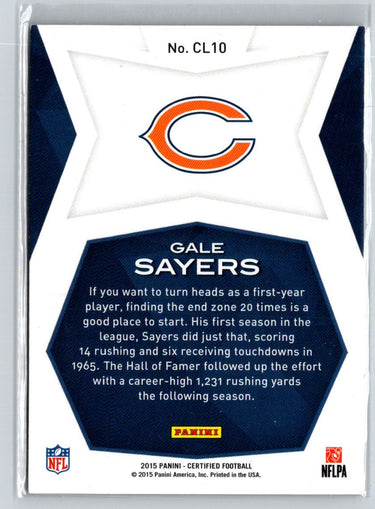 2015 Panini Certified #CL10 Gale Sayers Legends J04