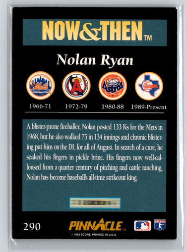 1993 Pinnacle #290 Nolan Ryan J05