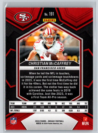 2024 Panini Mosaic #191 Christian McCaffrey J05