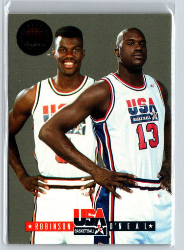1993-94 SkyBox Premium David Robinson Shaquille O'Neal EXCH USA Tip-Off J05