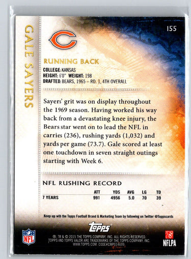 2015 Topps Valor #155 Gale Sayers J06