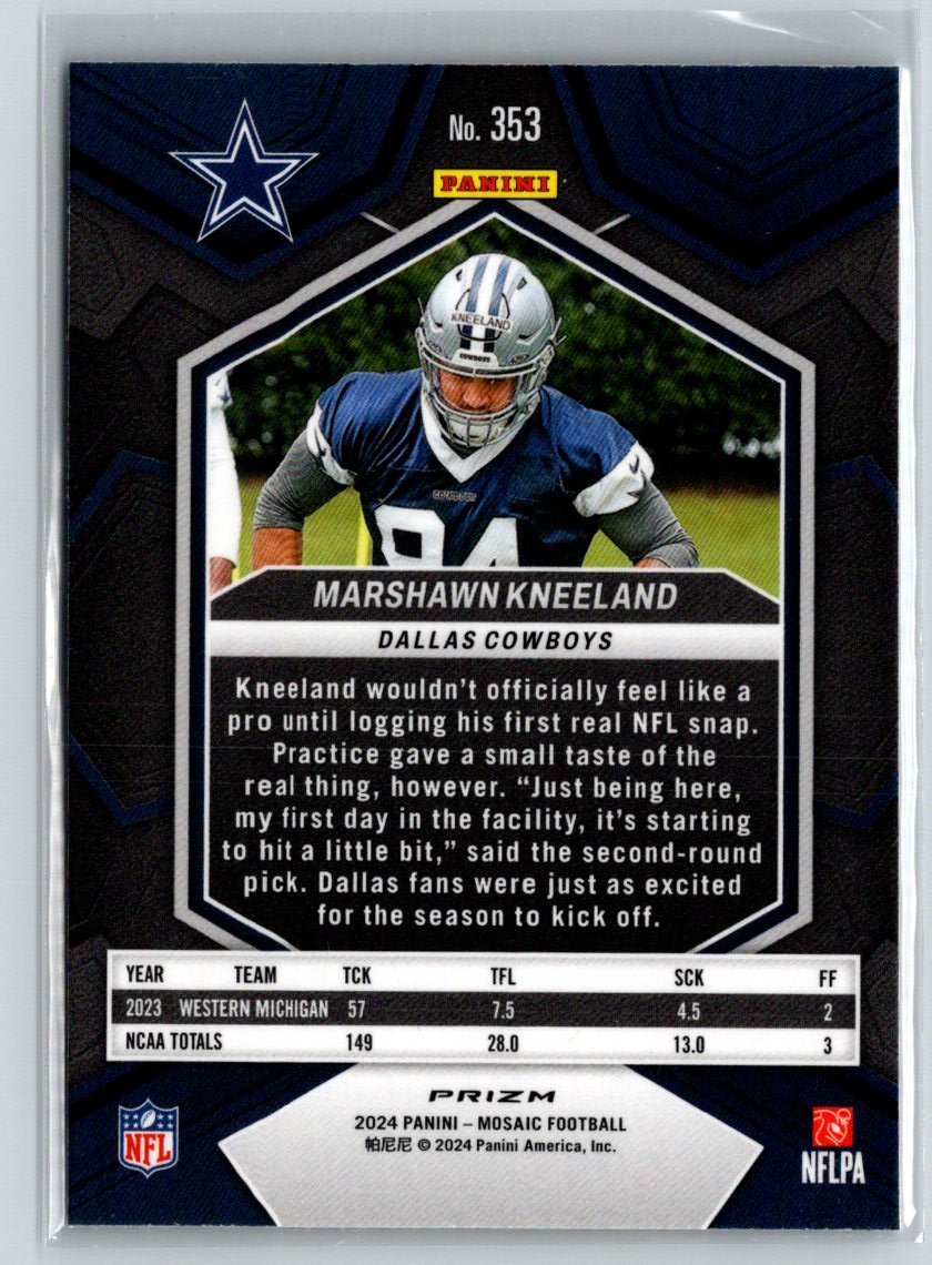 2024 Panini Mosaic #353 Marshawn Kneeland Silver J06