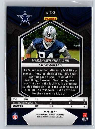 2024 Panini Mosaic #353 Marshawn Kneeland Silver J06
