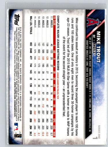 2016 Topps #1 Mike Trout J06