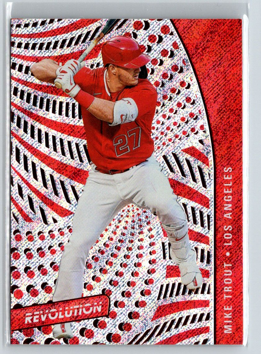 2021 Panini Chronicles #53 Mike Trout Revolution Fractal J06