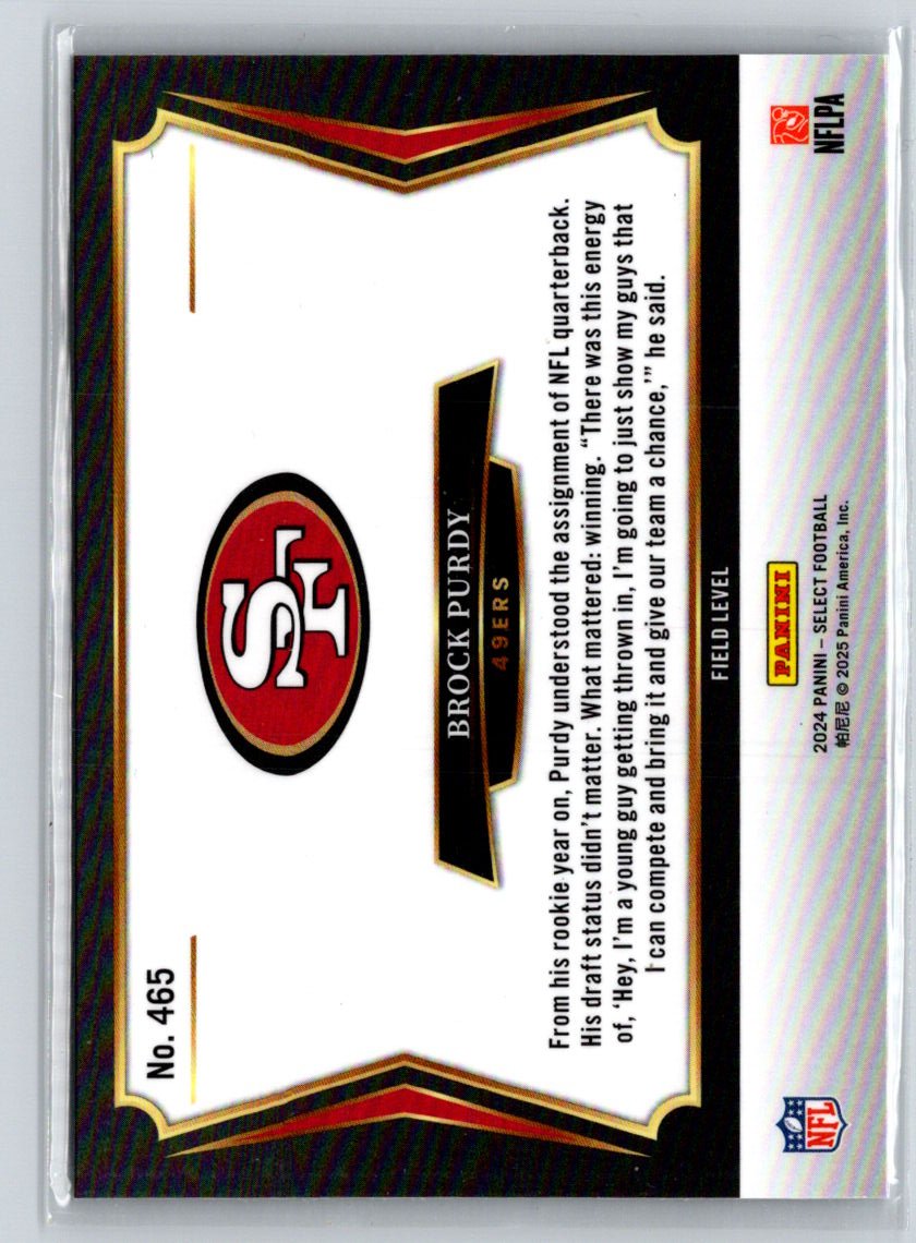 2024 Panini Select #465 Brock Purdy J06