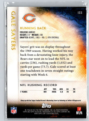 2015 Topps Valor #155 Gale Sayers J07