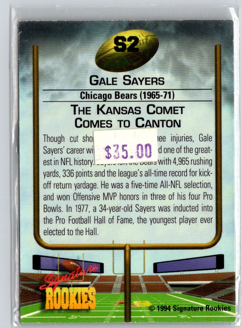 1994 Signature Rookies #S2 Gale Sayers Gale Sayers J08