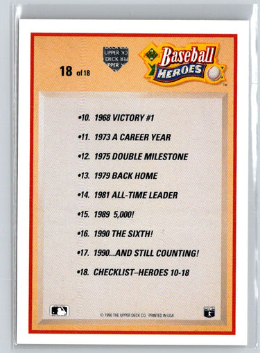 1991 Upper Deck #18 Nolan Ryan Baseball Heroes: Nolan Ryan J08