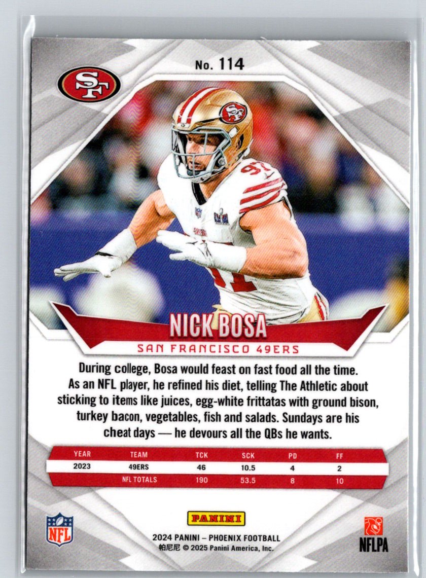 2024 Panini Phoenix #114 Nick Bosa International J09