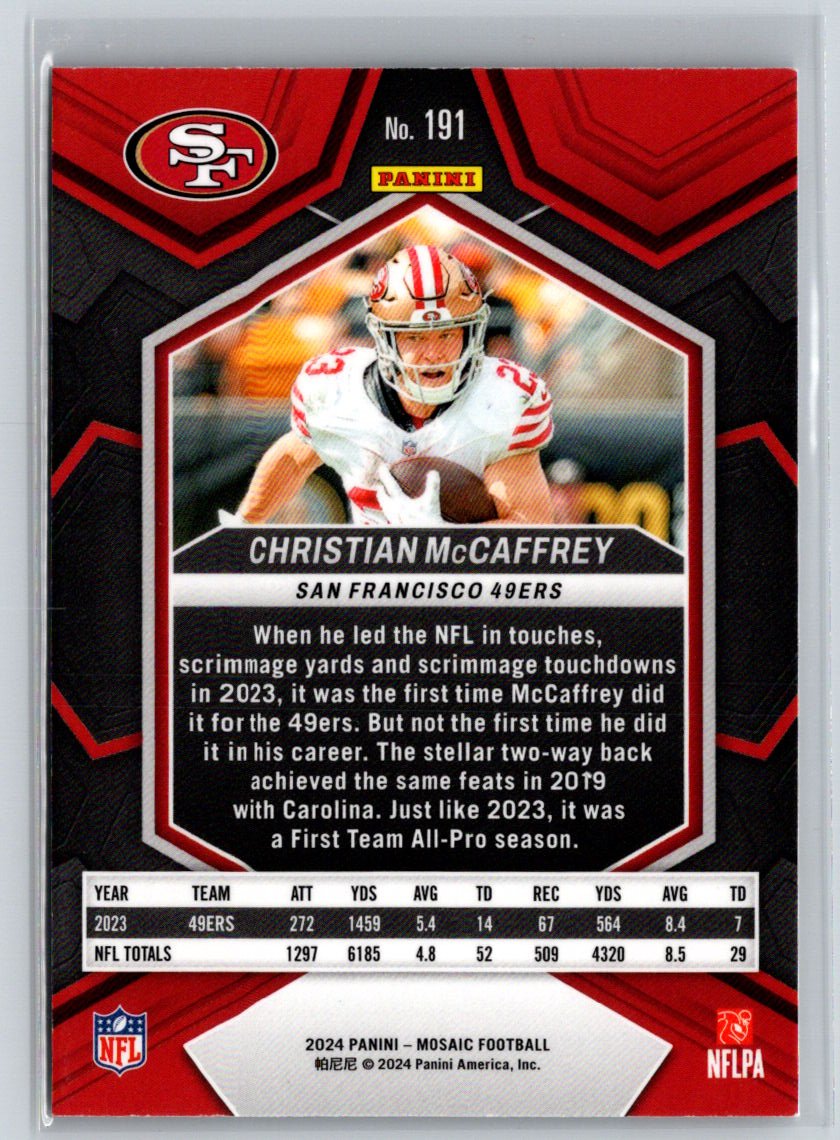 2024 Panini Mosaic #191 Christian McCaffrey J09