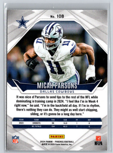 2024 Panini Phoenix #108 Micah Parsons International J09