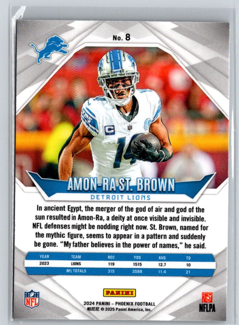 2024 Panini Phoenix #8 Amon-Ra St. Brown International J09