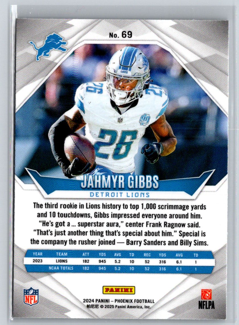 2024 Panini Phoenix #69 Jahmyr Gibbs International J10