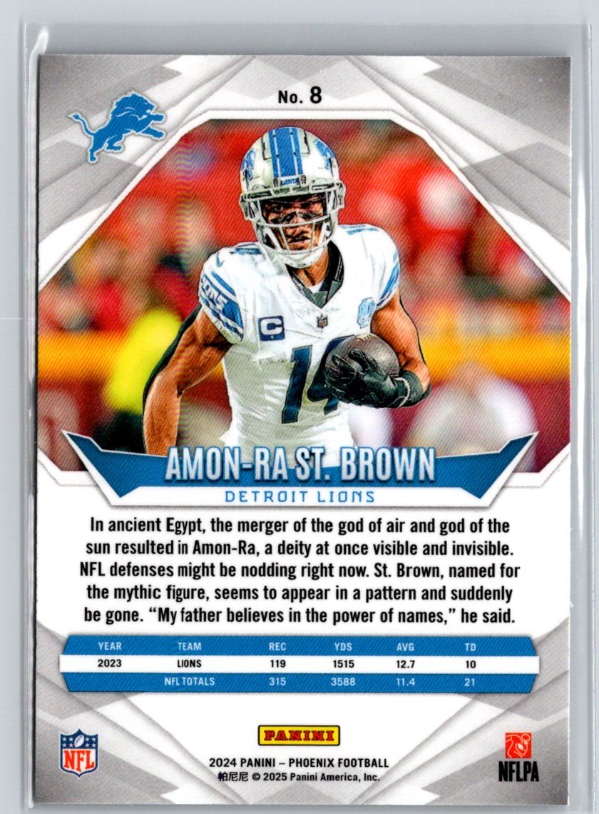 2024 Panini Phoenix #8 Amon-Ra St. Brown International J10