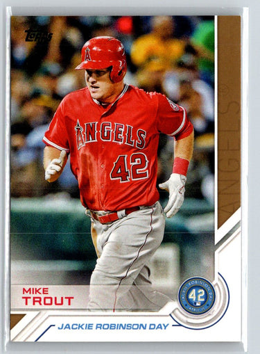 2017 Topps #JRD-15 Mike Trout Jackie Robinson Day J10