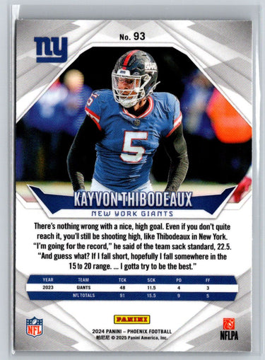 2024 Panini Phoenix #93 Kayvon Thibodeaux International J11