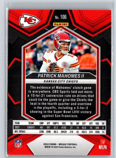 2024 Panini Mosaic #106 Patrick Mahomes II J11