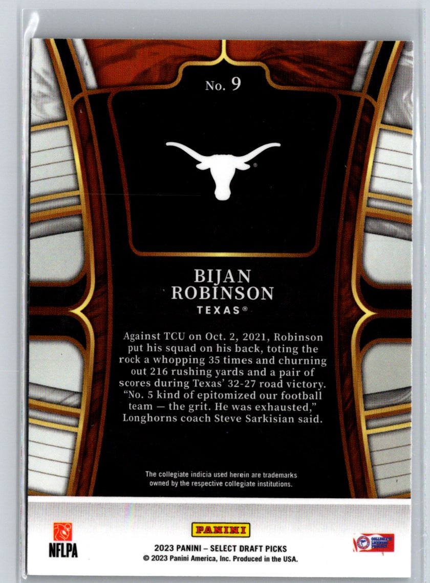 2023 Panini Select Draft Picks #9 Bijan Robinson J12