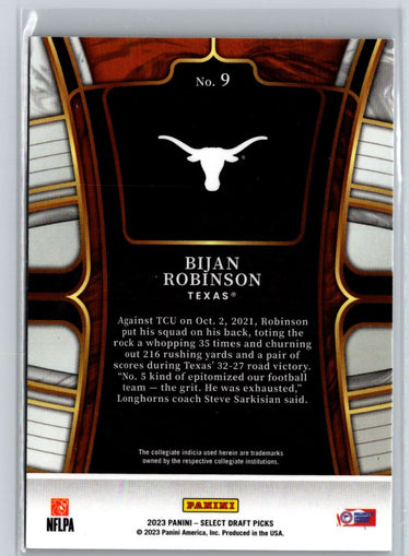 2023 Panini Select Draft Picks #9 Bijan Robinson J12
