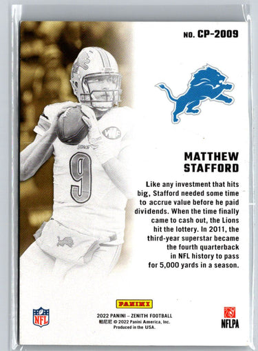 2022 Zenith #CP-2009 Matthew Stafford Class President J12