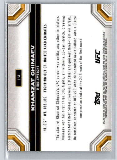2024 Topps Chrome UFC #114 Khamzat Chimaev X-Fractor J12