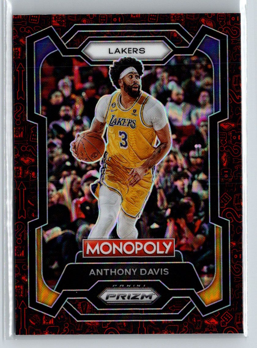 2023-24 Panini Prizm Monopoly #41 Anthony Davis Monopoly Man Red Pattern J12