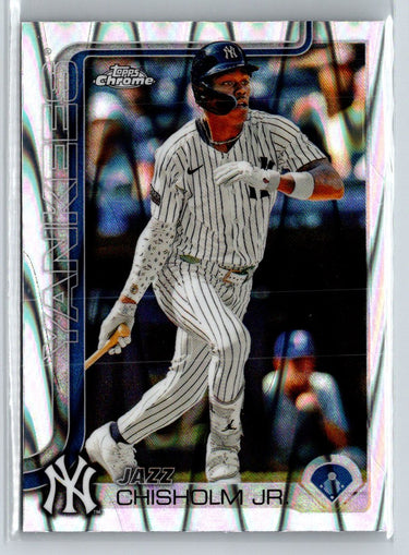 2025 Topps Chrome #283 Jazz Chisholm Jr. Raywave Refractors J13