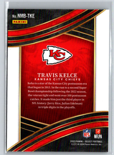 2023 Panini Select #NMB-TKE Travis Kelce Numbers J13