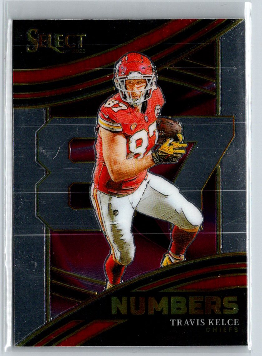 2023 Panini Select #NMB-TKE Travis Kelce Numbers J13