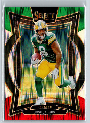 2024 Panini Select #73 Josh Jacobs Green & Red Prizm Shock J13