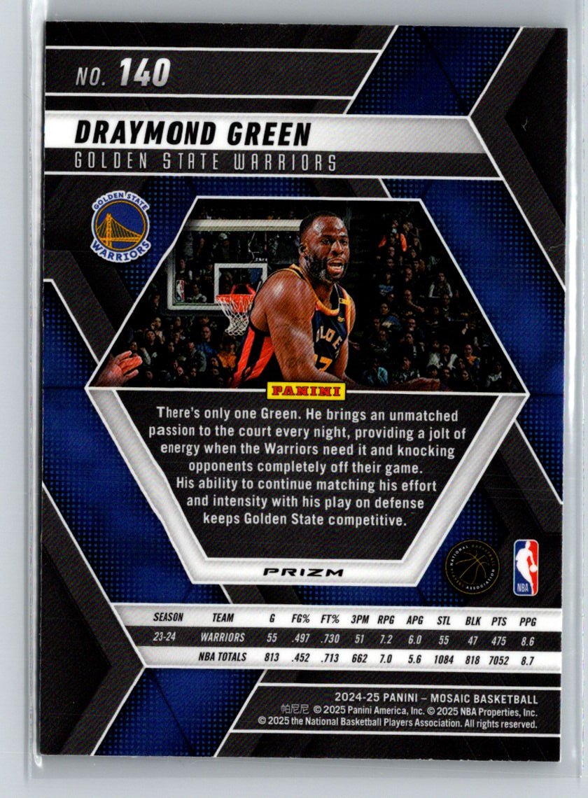 2024-25 Panini Mosaic #140 Draymond Green Green Mosaic J13