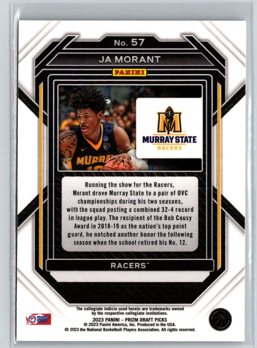 2023 Panini Prizm Draft Picks #57 Ja Morant J13