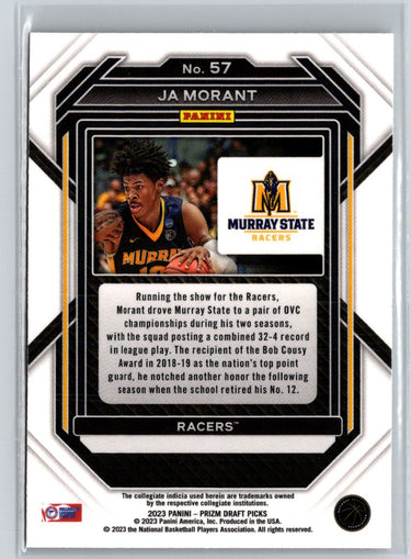 2023 Panini Prizm Draft Picks #57 Ja Morant J13