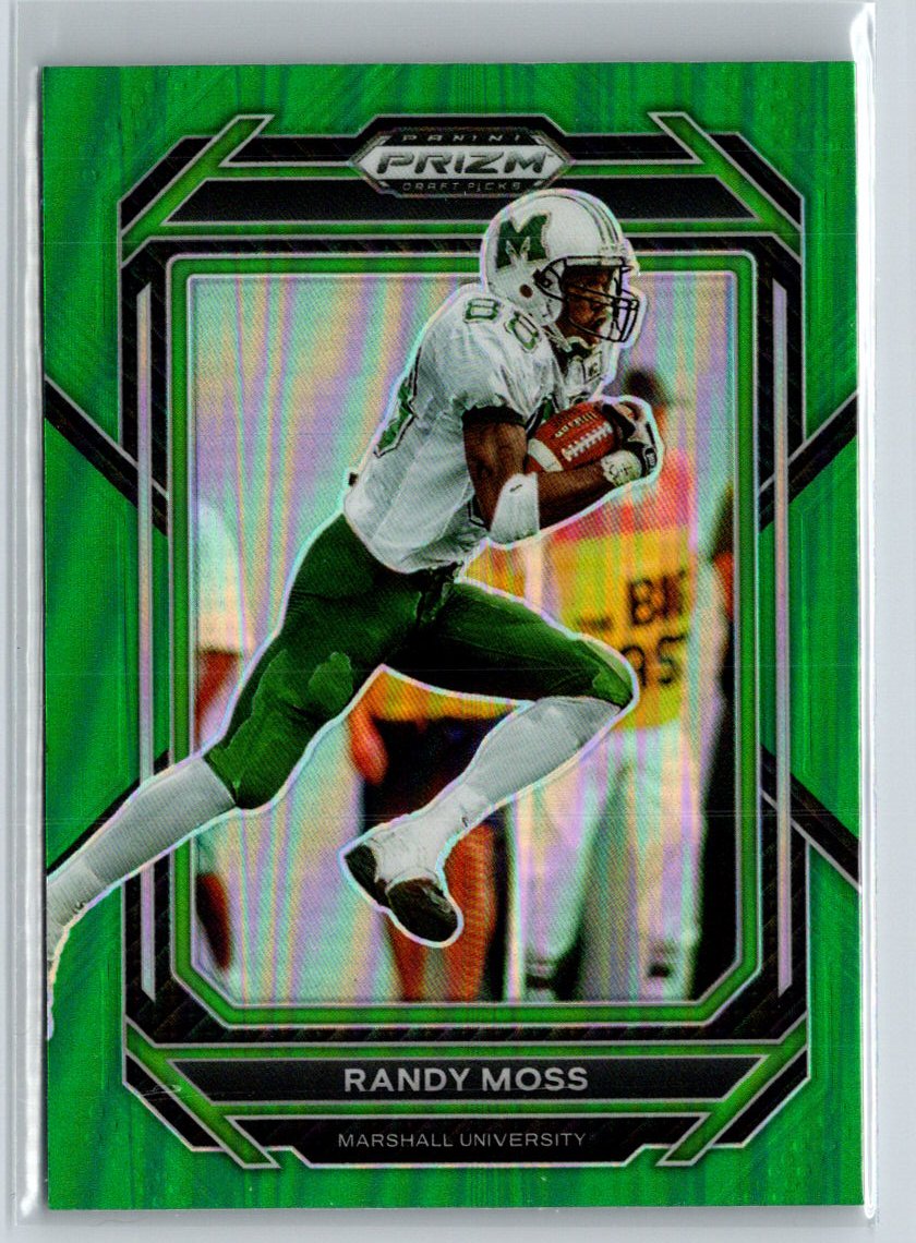 2023 Panini Prizm Draft Picks #83 Randy Moss Prizms Green J13