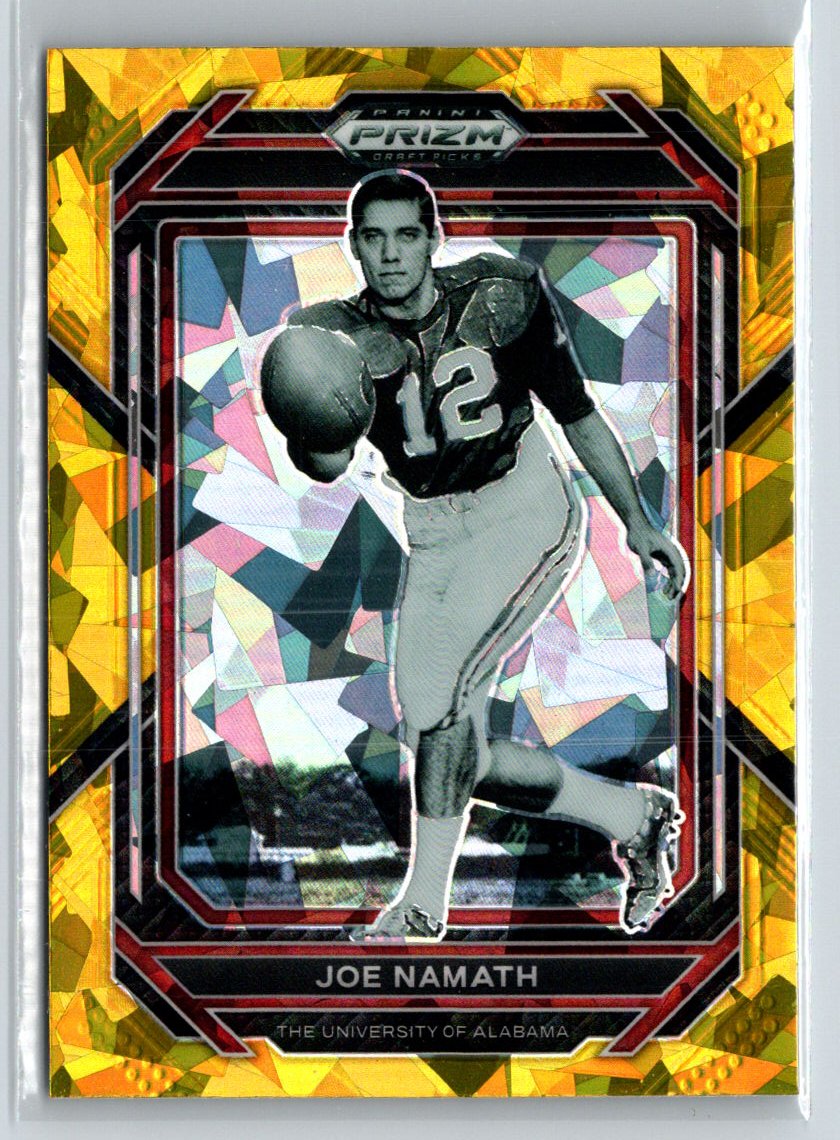 2023 Panini Prizm Draft Picks #55 Joe Namath Prizms Gold Ice J13