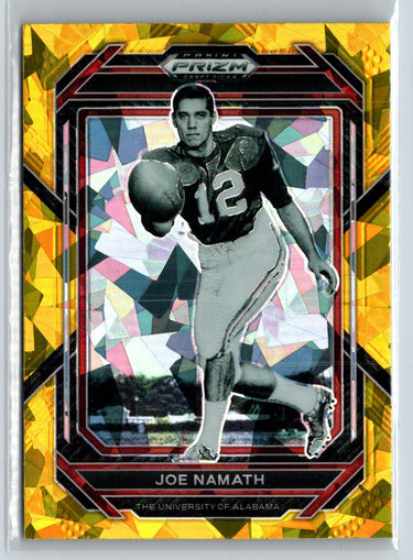 2023 Panini Prizm Draft Picks #55 Joe Namath Prizms Gold Ice J13