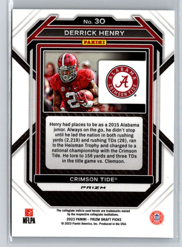 2023 Panini Prizm Draft Picks #30 Derrick Henry Prizms Silver J13