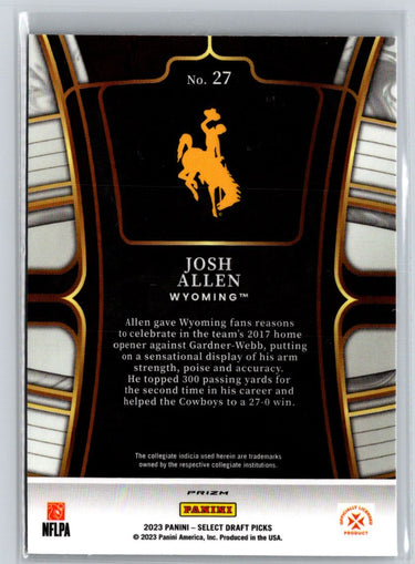 2023 Panini Select Draft Picks #27 Josh Allen Silver Prizm J14