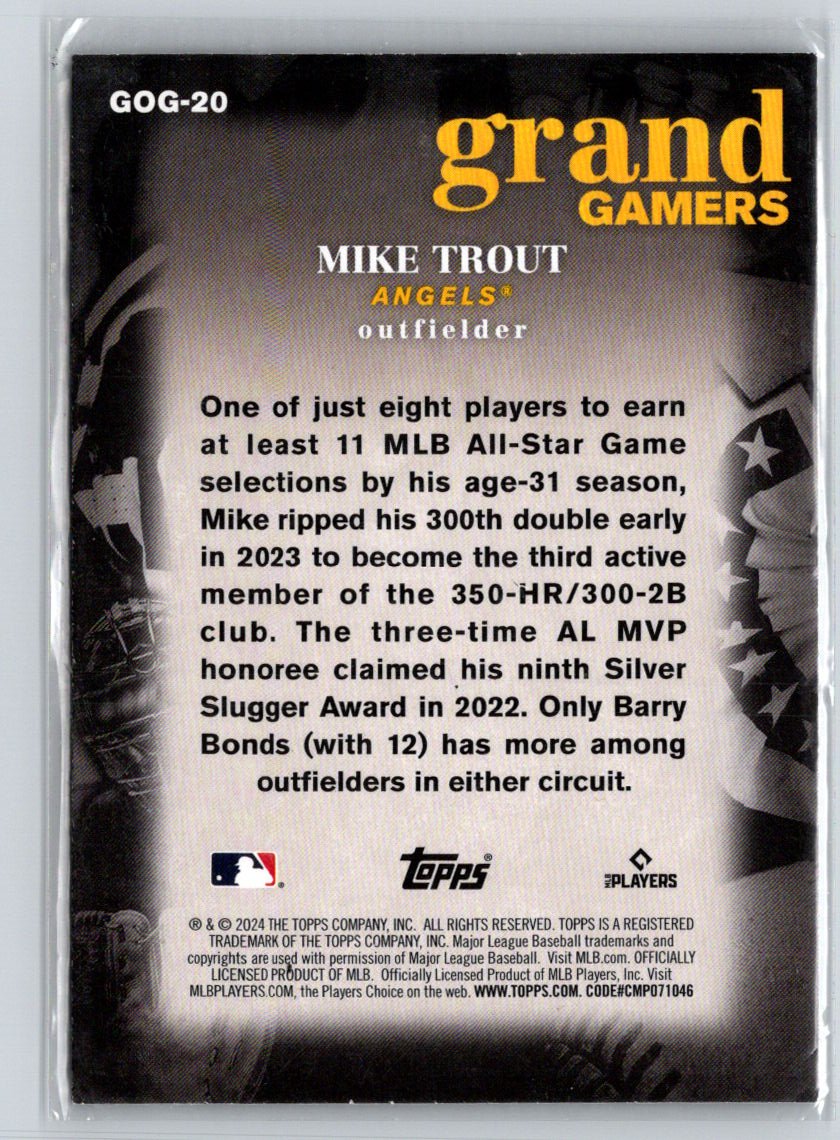 2024 Topps #GOG-20 Mike Trout Grand Gamers J14