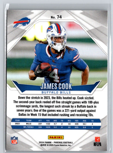 2024 Panini Phoenix #74 James Cook International J16