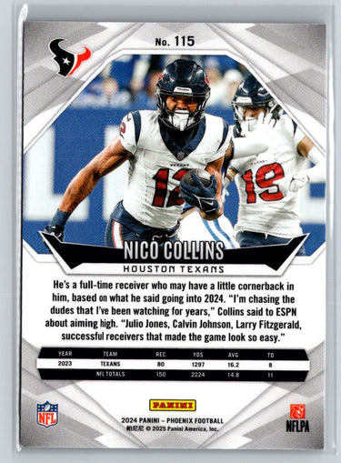 2024 Panini Phoenix #115 Nico Collins International J17