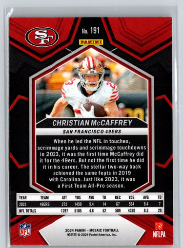 2024 Panini Mosaic #191 Christian McCaffrey J18